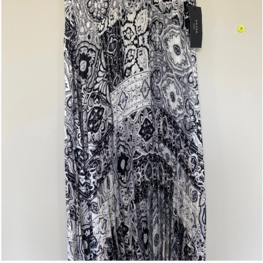 Haver London Pleated Maxi Skirt